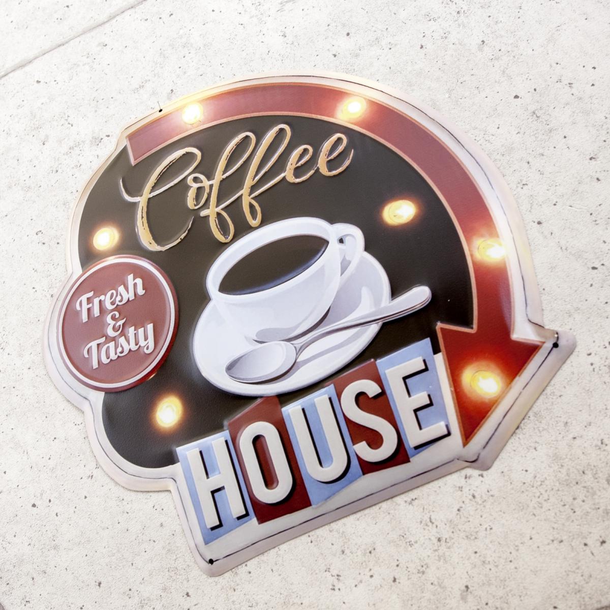 アンティークエンボスプレート "Coffee HOUSE"