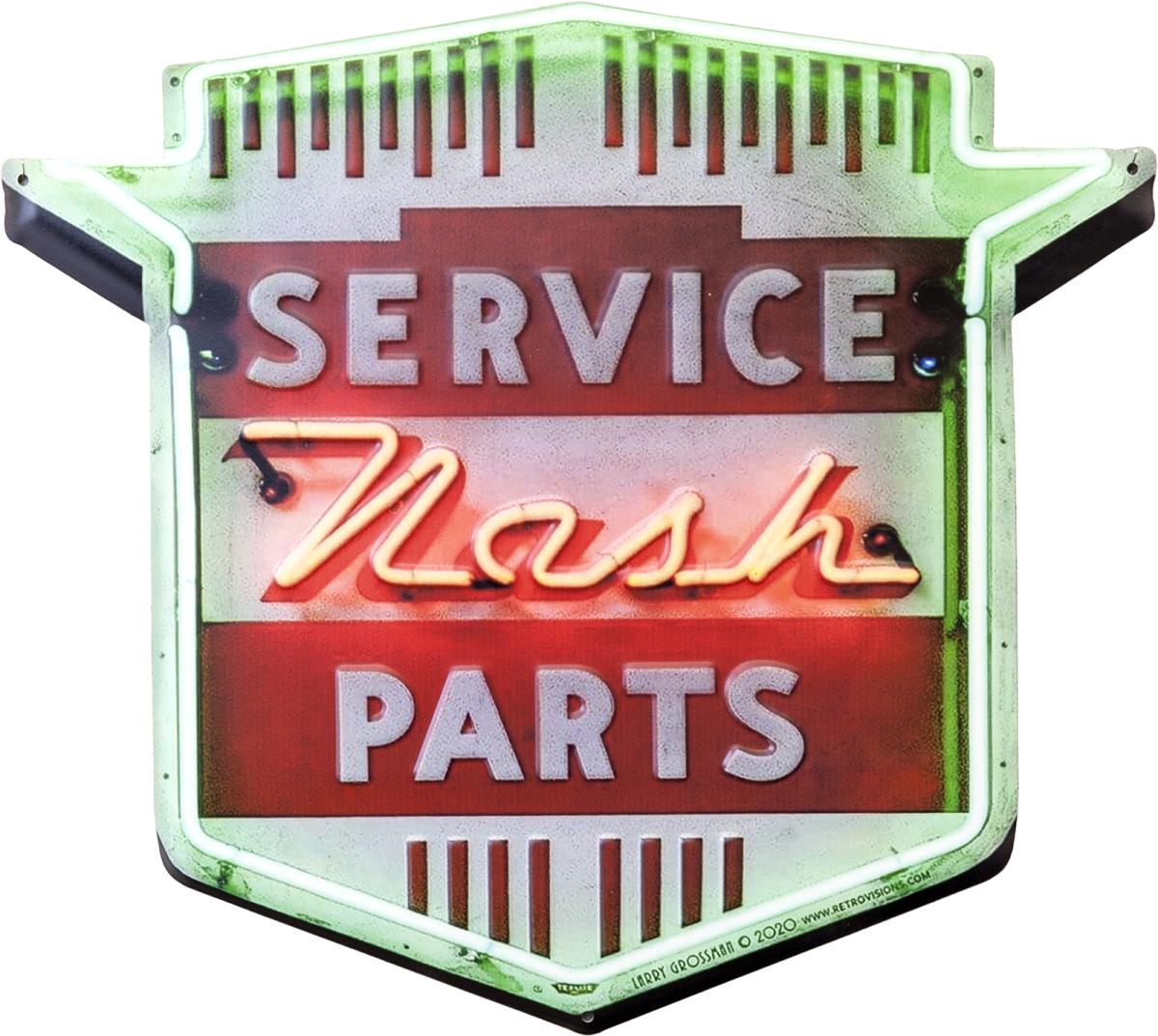 アンティークエンボスプレート "Nash SERVICE PARTS"