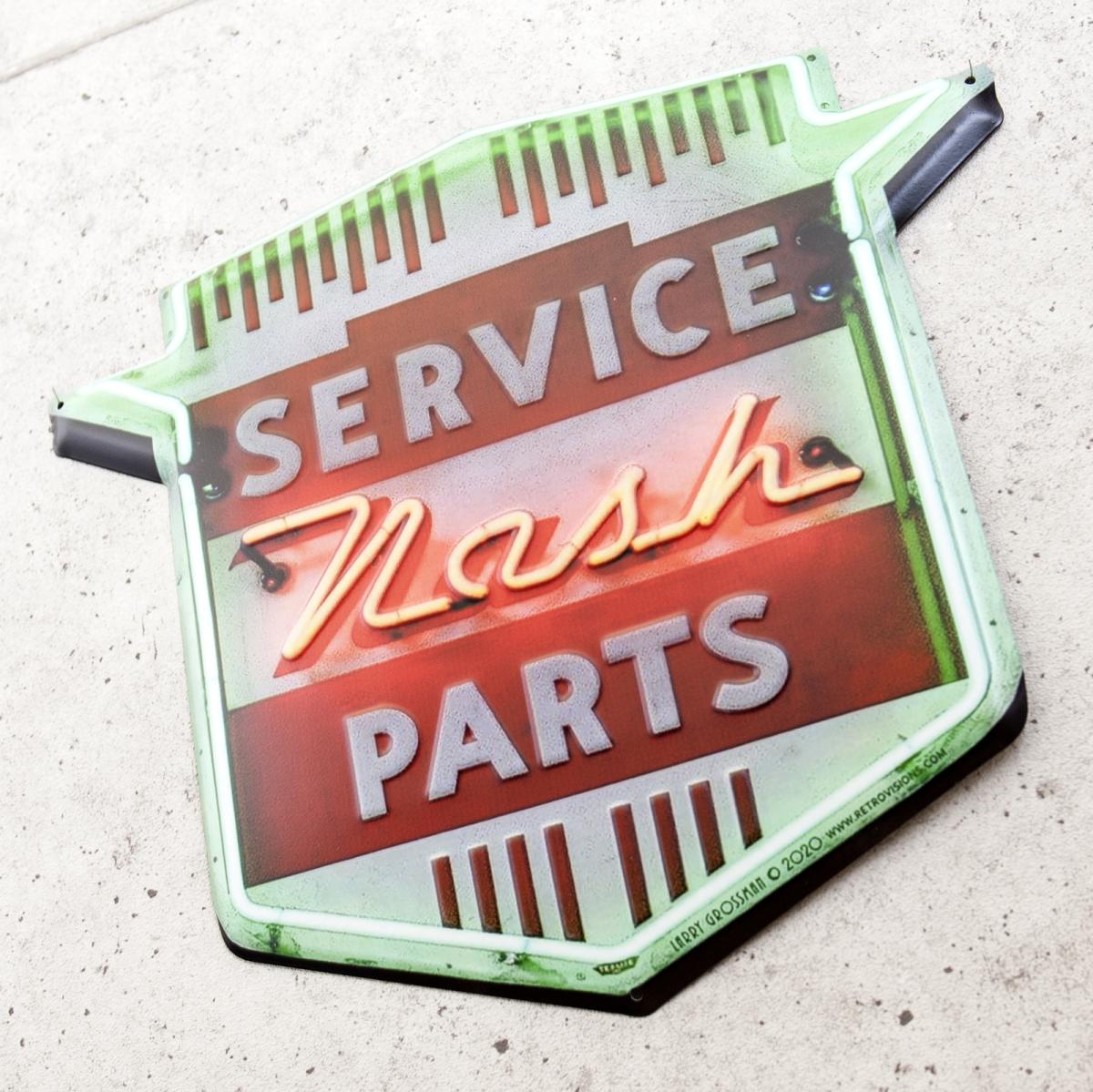 アンティークエンボスプレート "Nash SERVICE PARTS"