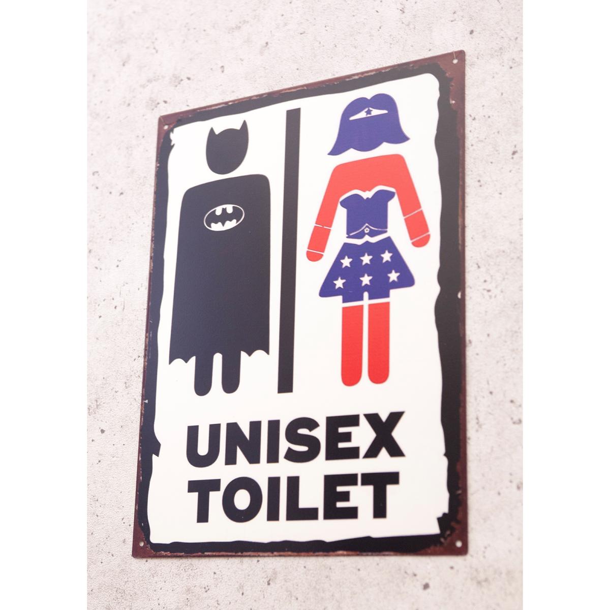 アンティークメタルプレート［UNISEX TOILET］