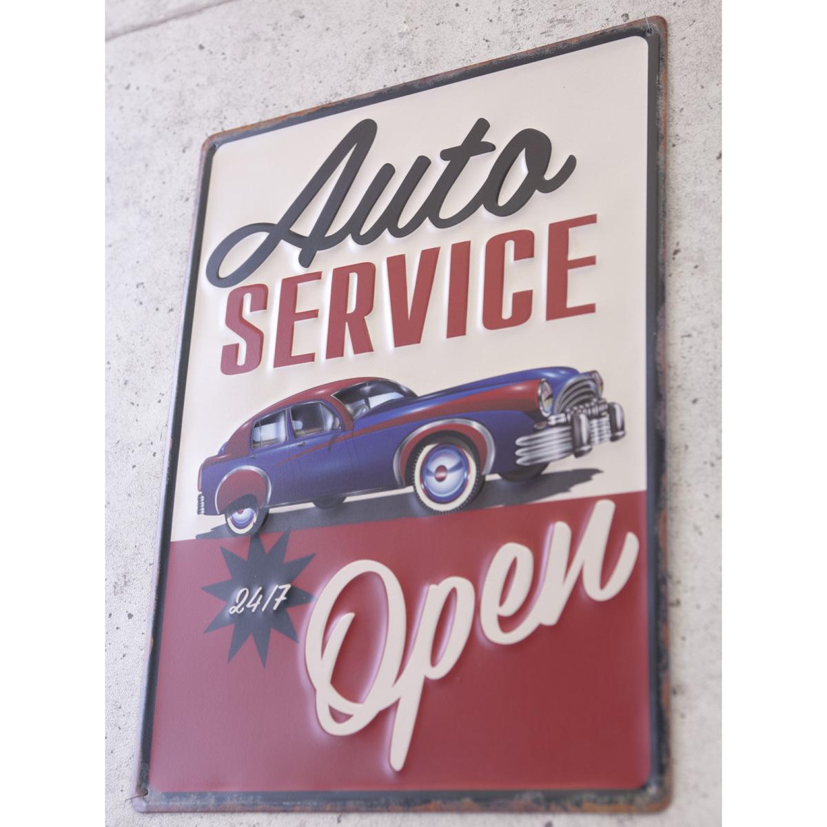 アンティークエンボスプレート ［AUTO SERVICE］