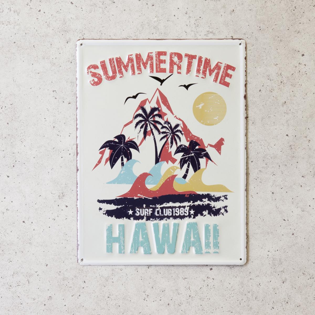 アンティークエンボスプレート ［SUMMER TIME HAWAII］