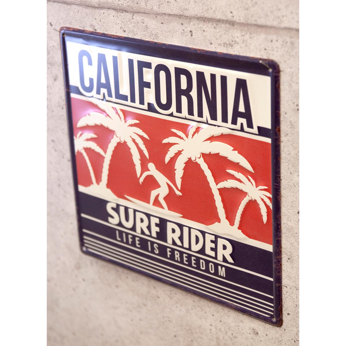 アンティークエンボスプレート ［CALIFORNIA Surf Rider］