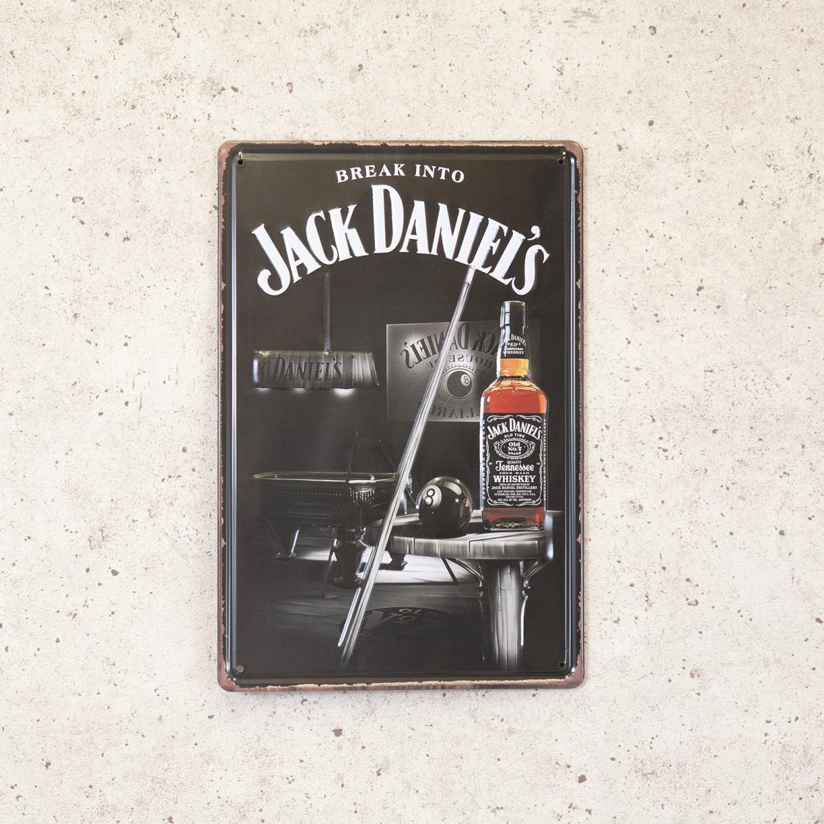 アンティークメタルエンボスプレート　S [BREAK INTO JACK DANIEL'S]