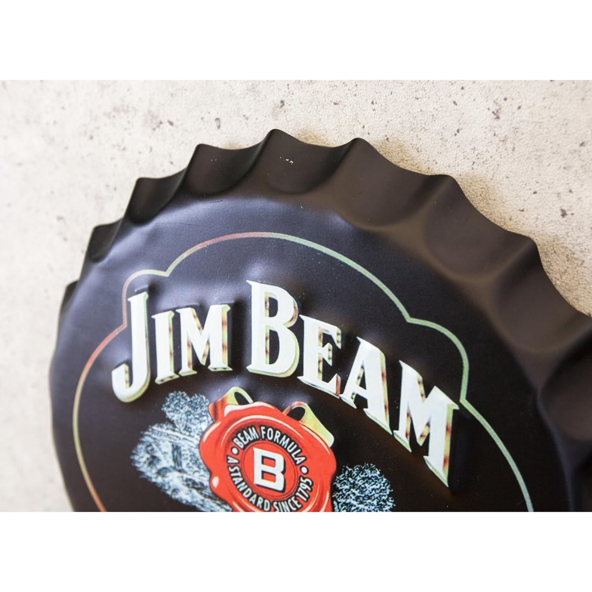 ビアーキャップ　エンボスプレート ［JIM BEAM BLACK］