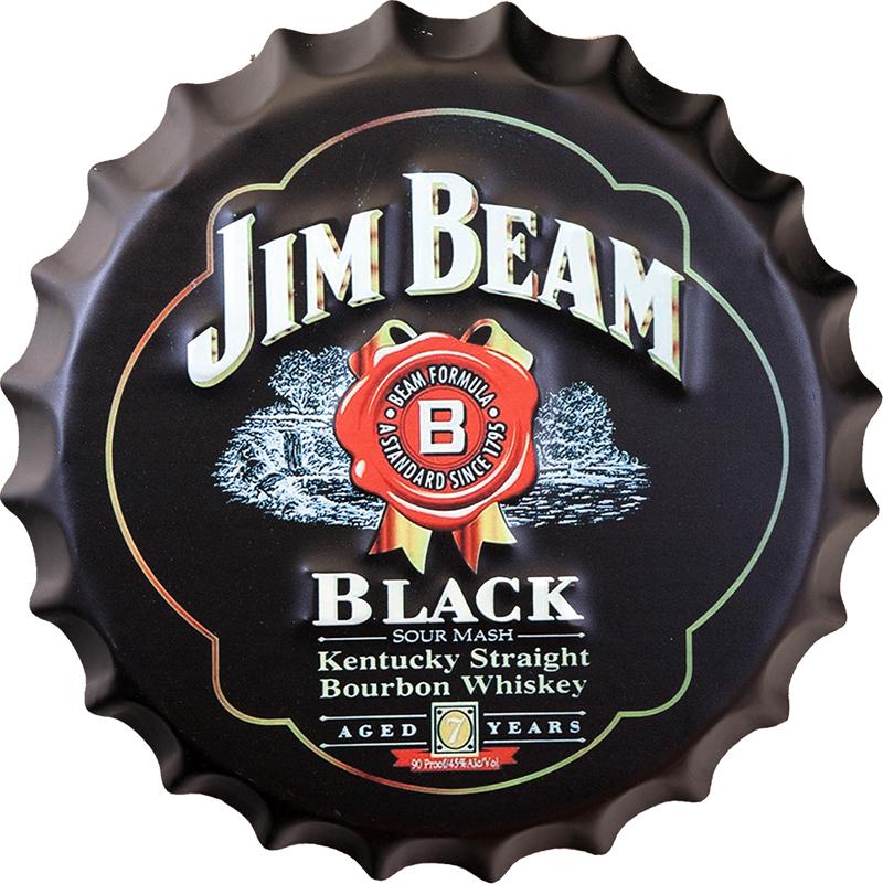 ビアーキャップ　エンボスプレート ［JIM BEAM BLACK］