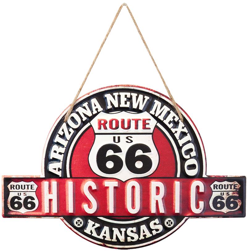 アンティークメタルプレート ［HISTORIC ROUTE US 66］