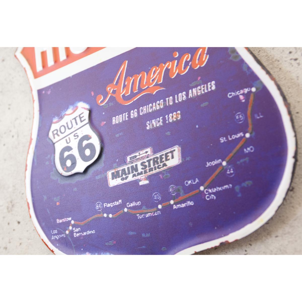 アンティークメタルプレート ［HISTORIC ROUTE66］