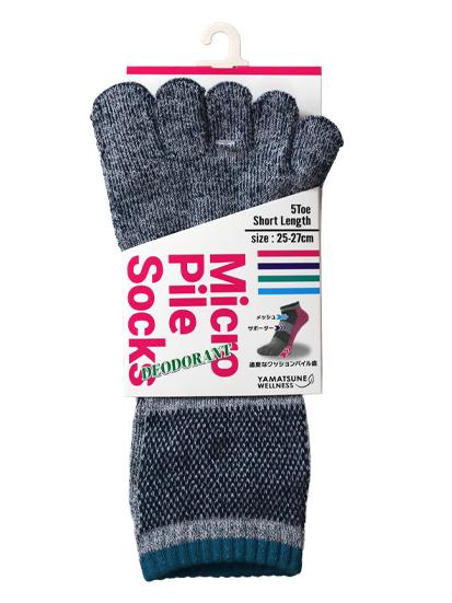 マイクロパイルDEOソックス ショート ５本指 25-27cm