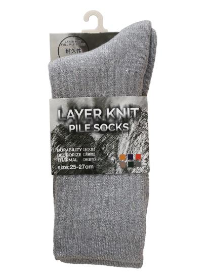 レイヤーニットパイルソックス 2527cm