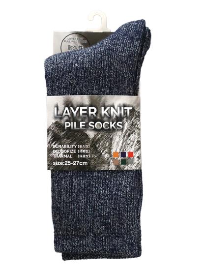 レイヤーニットパイルソックス 2527cm