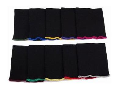 カラーステッチ ネックウォーマー ブラックベース フリー