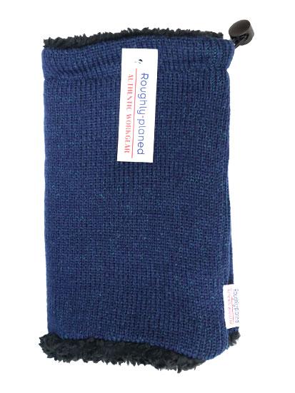 裏ボア カスレ柄ネックウォーマー フリーサイズ