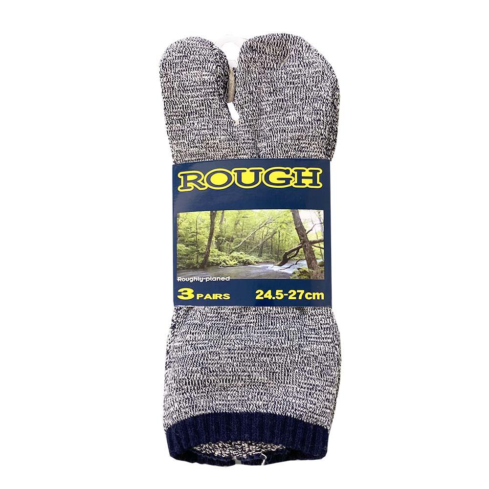 底パイルソックス 指付 ショート丈 3足組 24.5-27cm