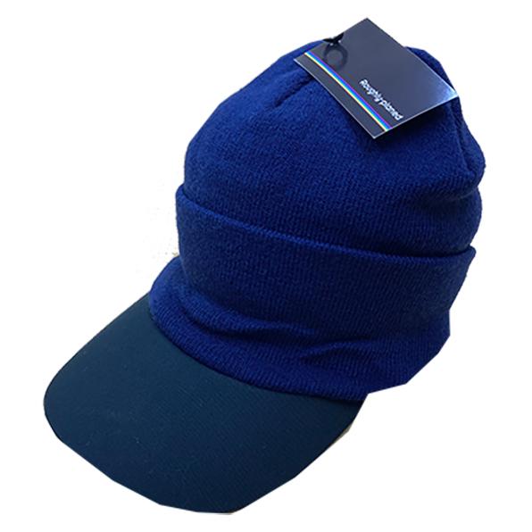 アクリル つば付ニットキャップ フリーサイズ