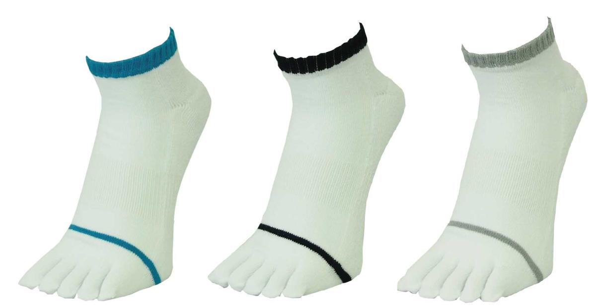 ラフ スニーカーソックス 5本指 3足組 2527cm