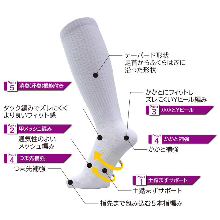アーチパワーフィット ハイソックス 5本指