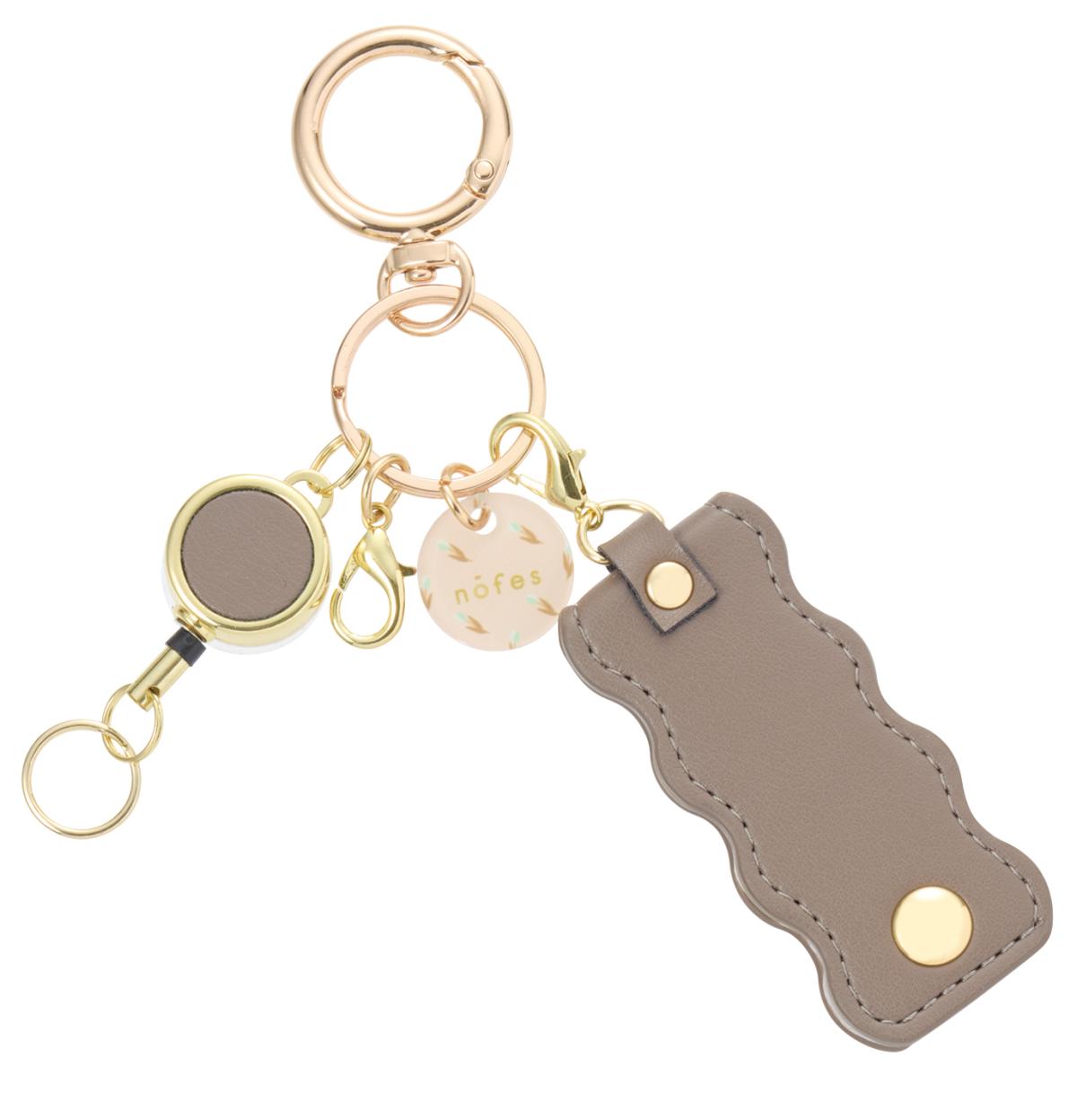 ノフェス　ミラー付キーチャーム　モカブラウン