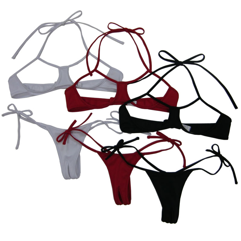 シンプルカップレスブラジャーTバック