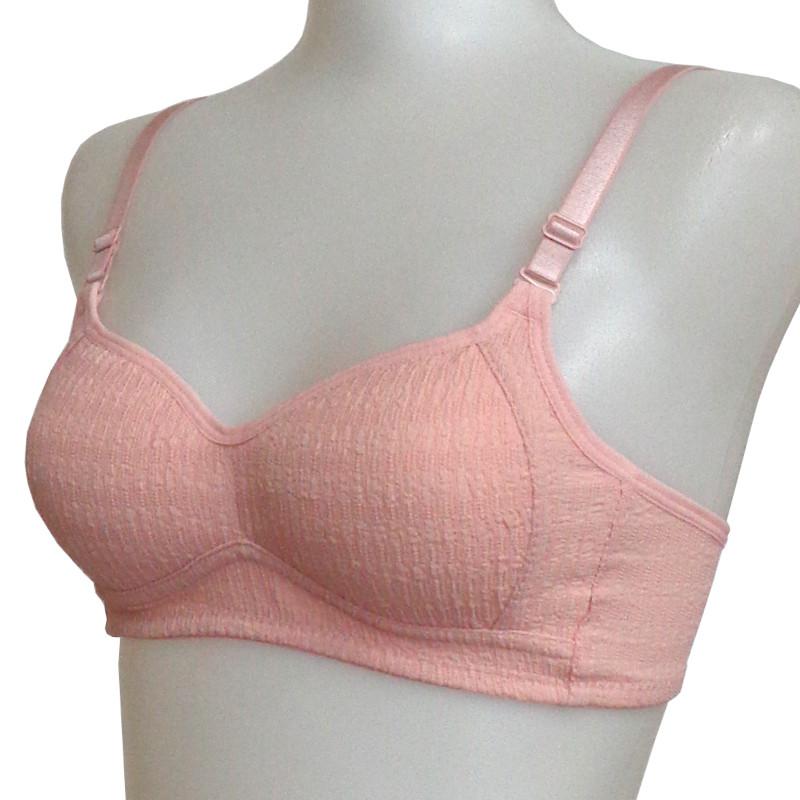 カラフルシャーリングかわいい変わり織ノンワイヤーブラ