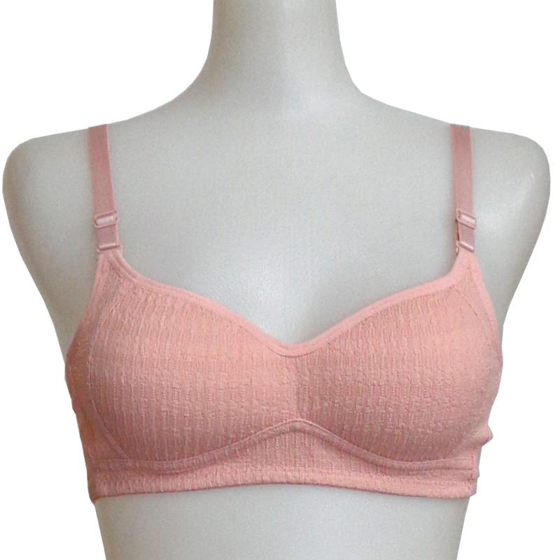 カラフルシャーリングかわいい変わり織ノンワイヤーブラ