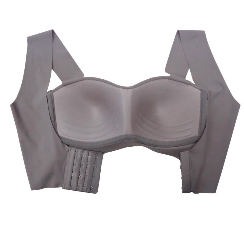 シームレスバックフック4段ベストブラブラジャー ブラ レディース