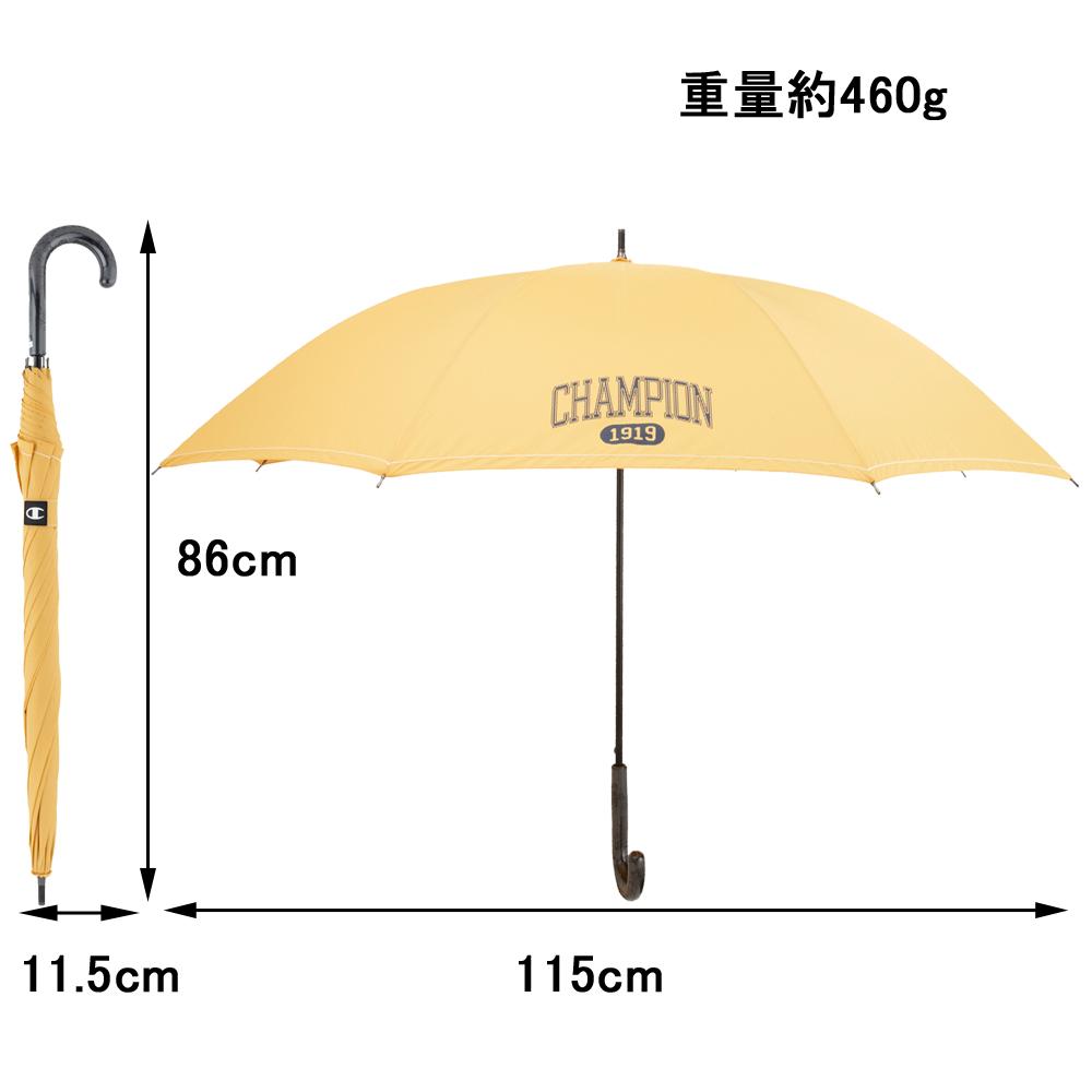 チャンピオン 大人 無地 オーバーロック ガレッジロゴ ジャンプ傘 65cm