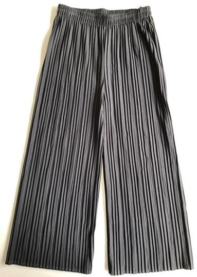 太プリーツ加工ワイドパンツ※地厚