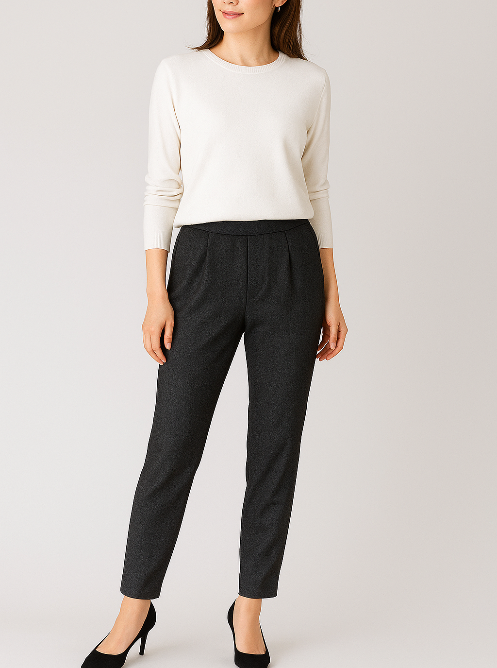 春物　美脚ポケ付有色プリントタック入りパンツ【30本セット】	