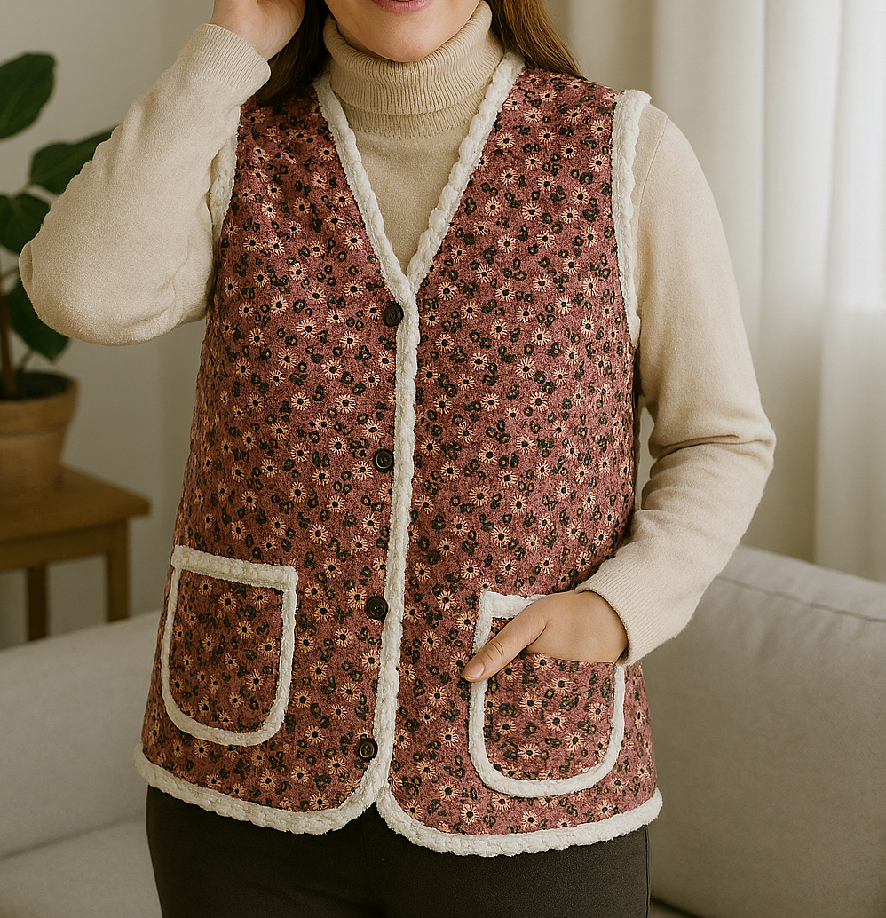 あったか中綿プリント裏ボアベスト【20本セット】