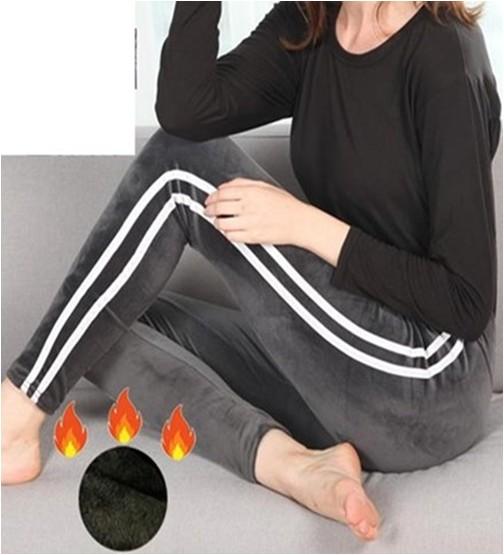 裏シャギー表やわらか２本ラインベロアフリーパンツ【24本セット】