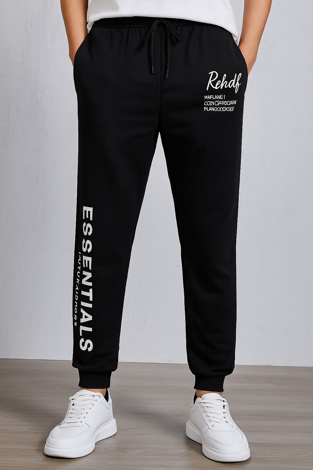 紳士！裏起毛両ポケロング丈スウェットプリントパンツ【24本セット】