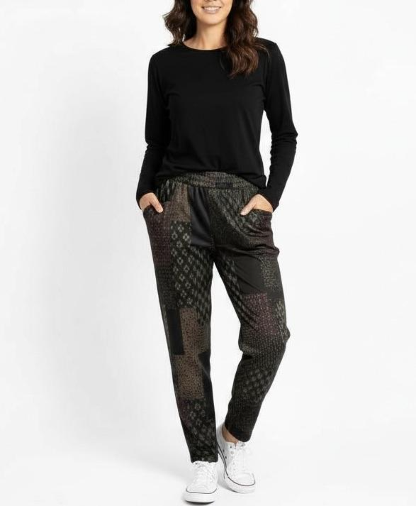 裏シャギー和柄プリント両ポケパンツB【24本セット】