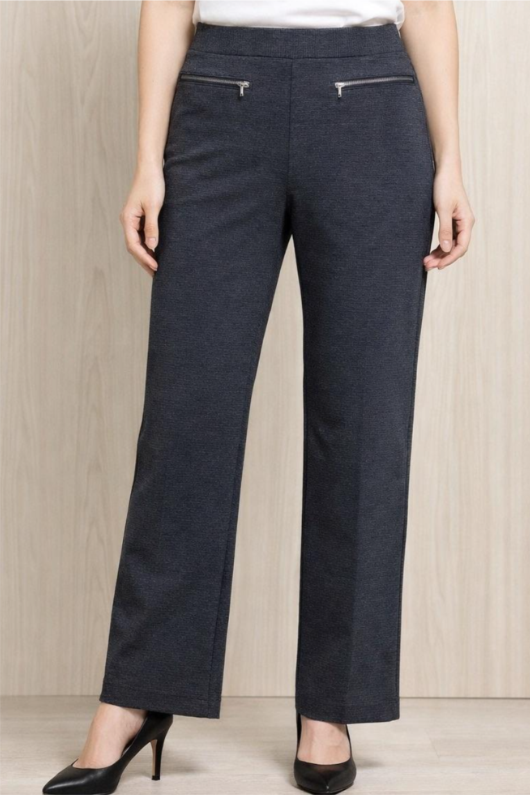 前身ファスナー杢調美脚パンツ【24本セット】