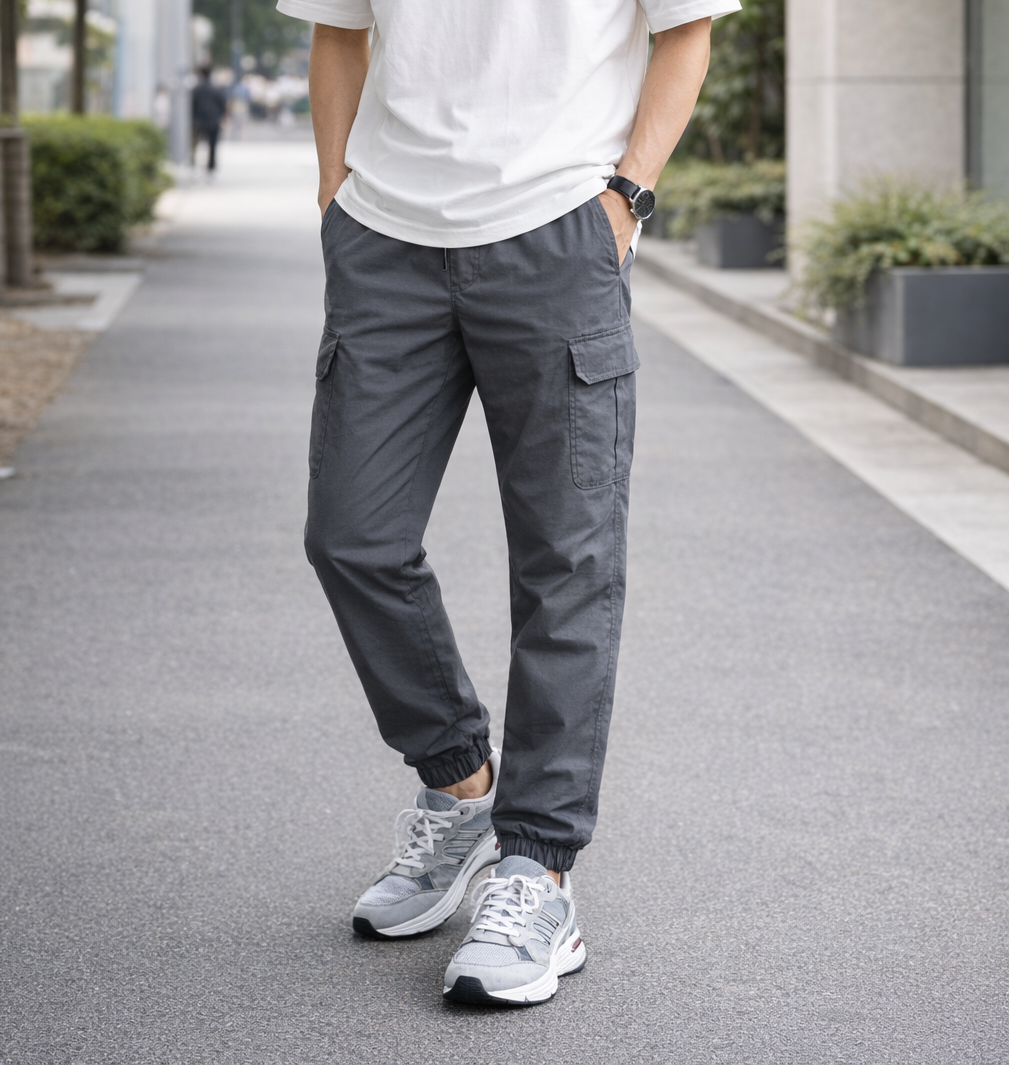 春物　紳士のびのび快適楽ちんハイテンションイージーカーゴパンツ【24本セット】