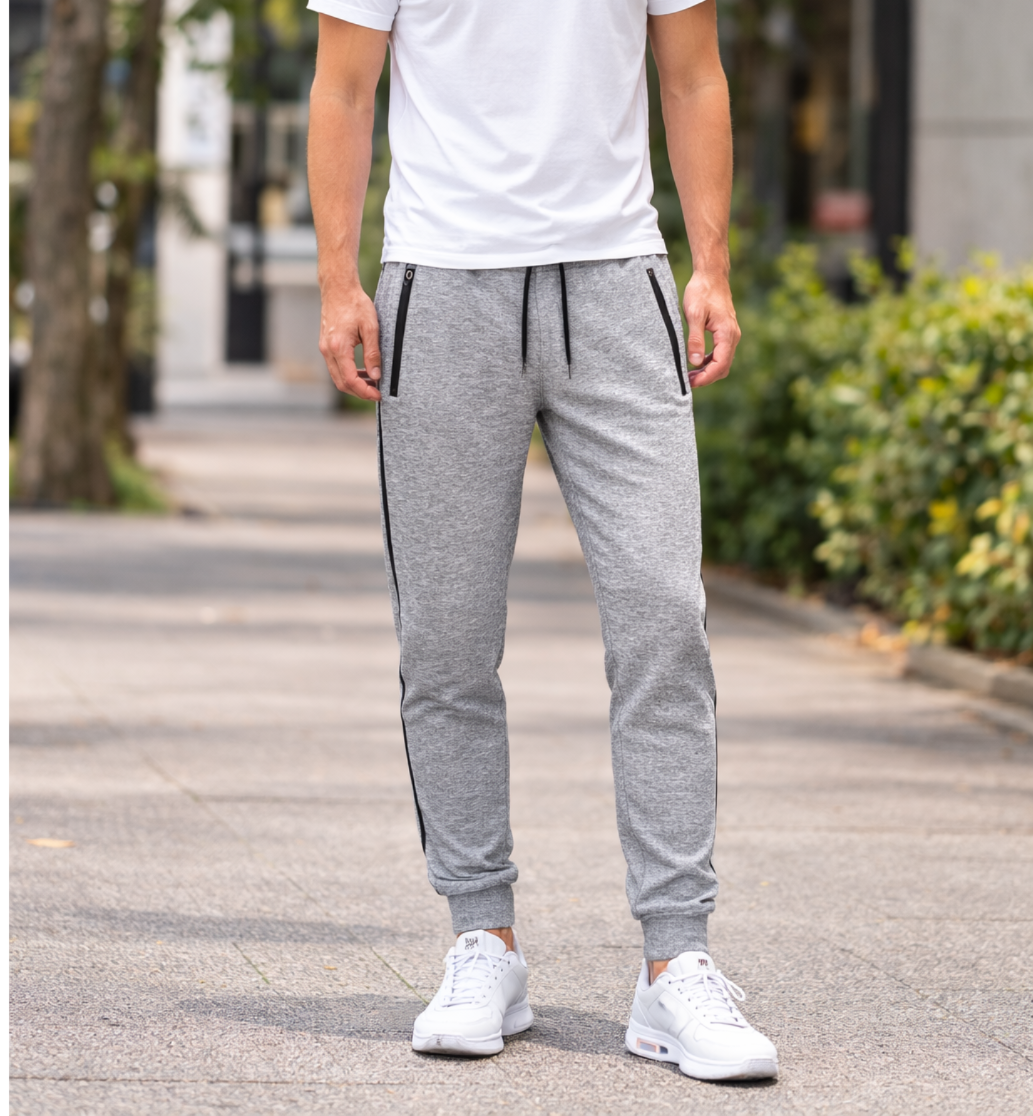 春物　紳士ポケファスナーロング丈ライン入アクティブパンツ【30本セット】