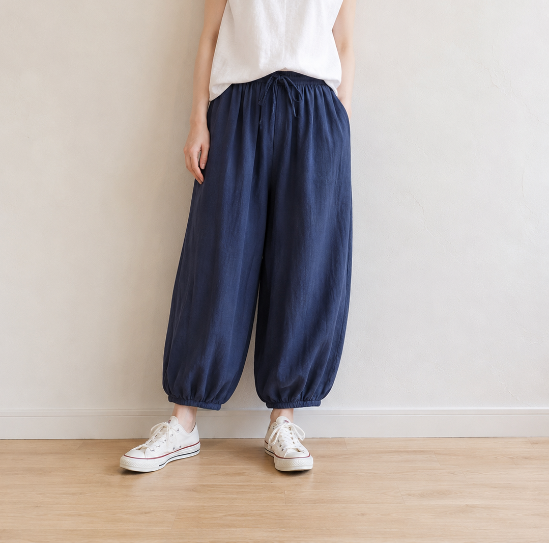 夏物　インド綿8分丈バルーンパンツ【30本セット】
