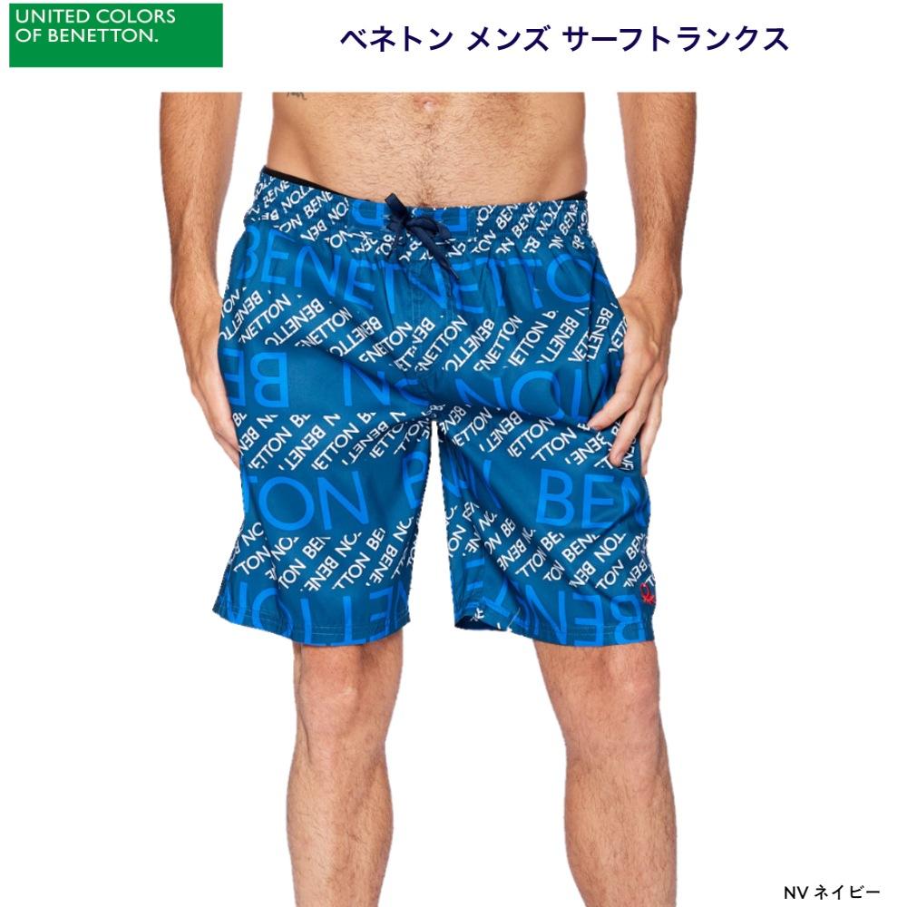 ベネトン メンズ インナーメッシュ付き海パン 420-506 ネイビー L 単品販売