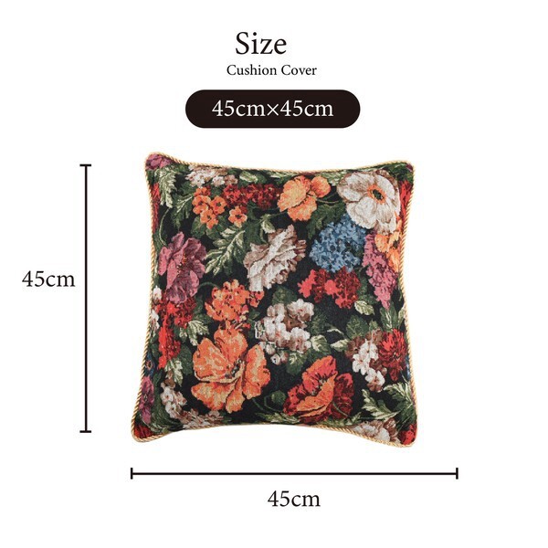 クッションカバー 45 花柄 おしゃれ カバー クッション 正方形 インテリア 新生活 可愛い 新作