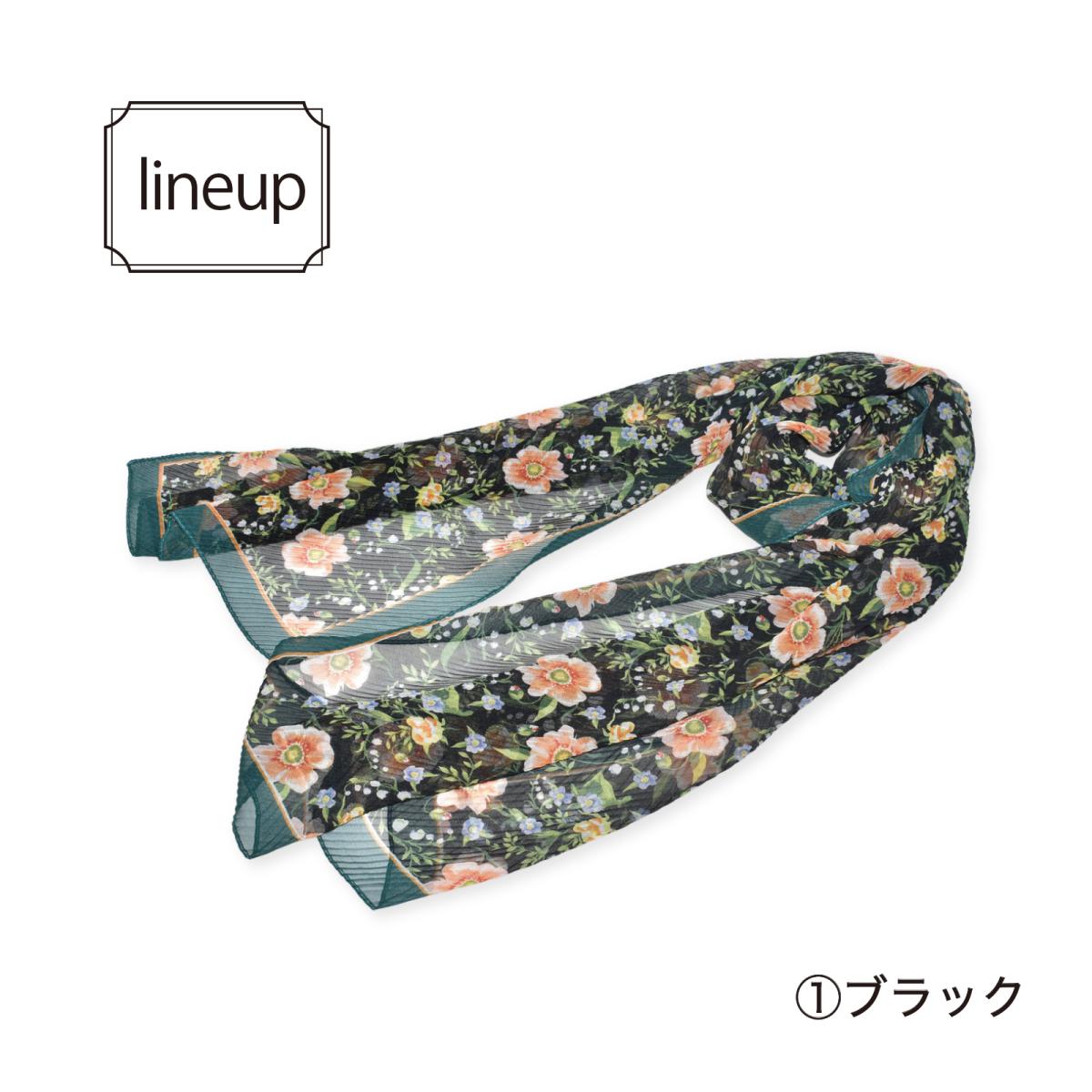 春夏 ストール UV 新作 花柄 プリーツ加工 冷房対策 日焼け防止 日差しよけ 軽い プリーツ加工