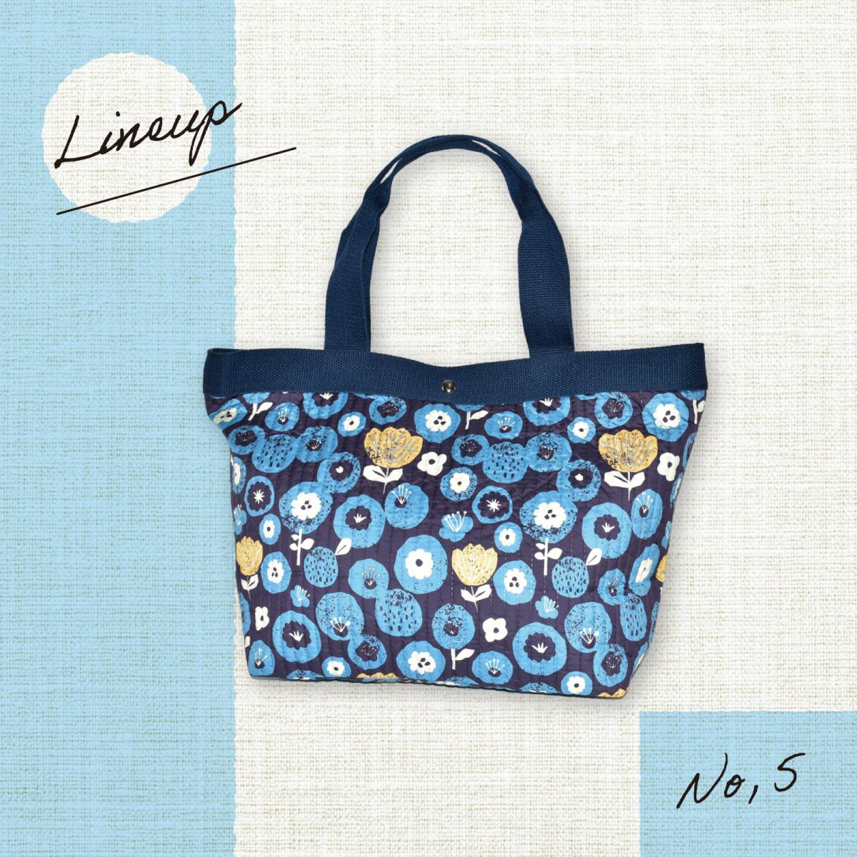 2025 新作 トートバッグ キルティング 生地 花柄 北欧柄 小花 A4サイズ対応 マチ広 軽量