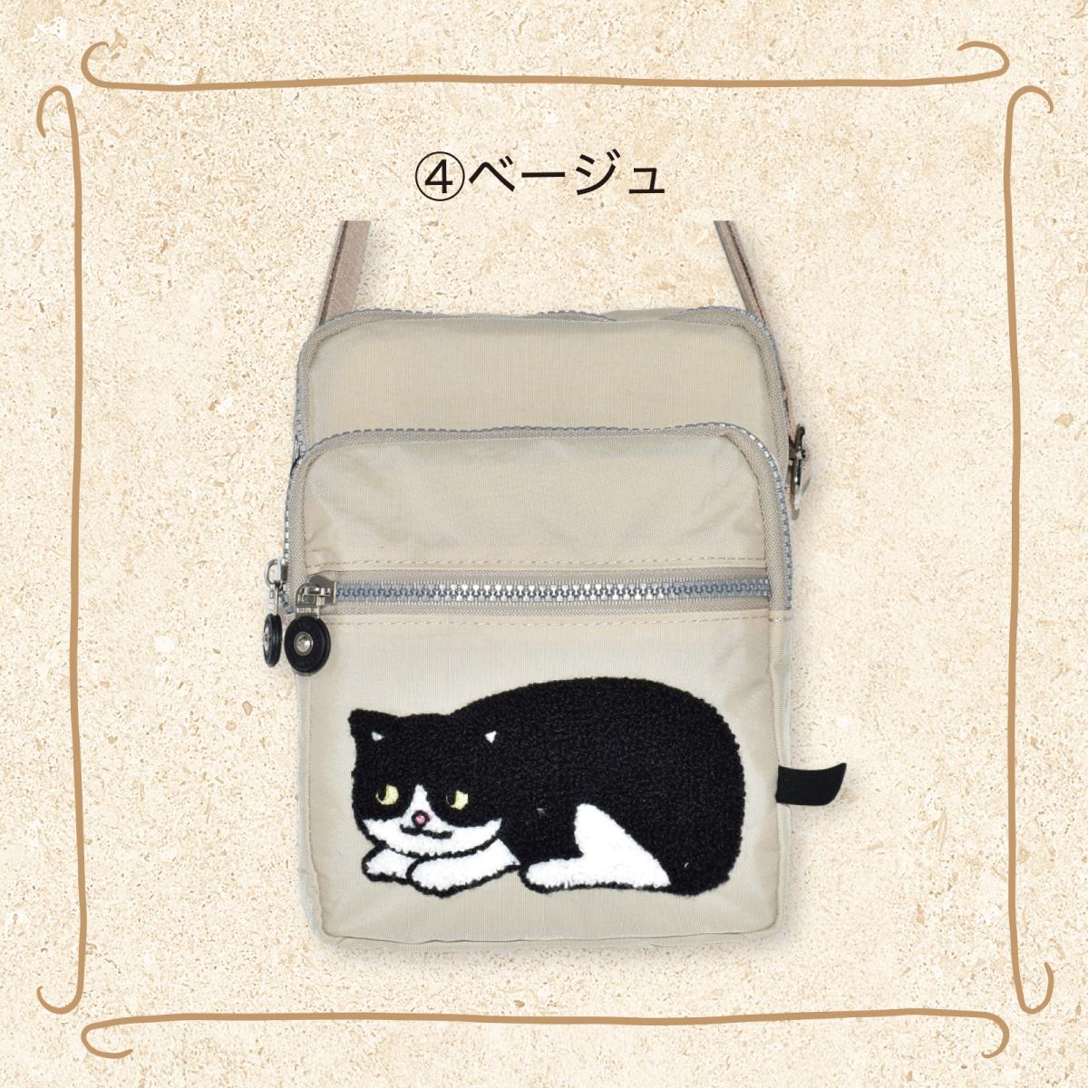 定番2025 新作 ショルダーバッグ 軽量 大容量 猫 ネコ ねこ ナイロン さがら サガラ