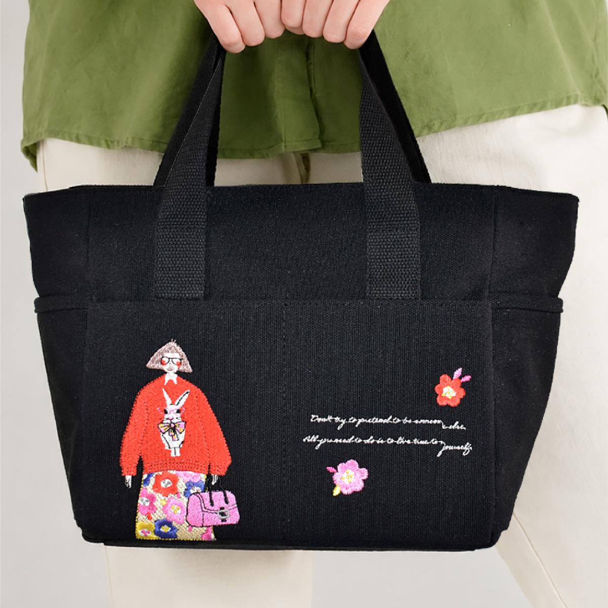 ハンドバッグ 刺繍 大容量 通勤 売れ筋 かわいい 手提げ 手提げバッグ おしゃれ 即納