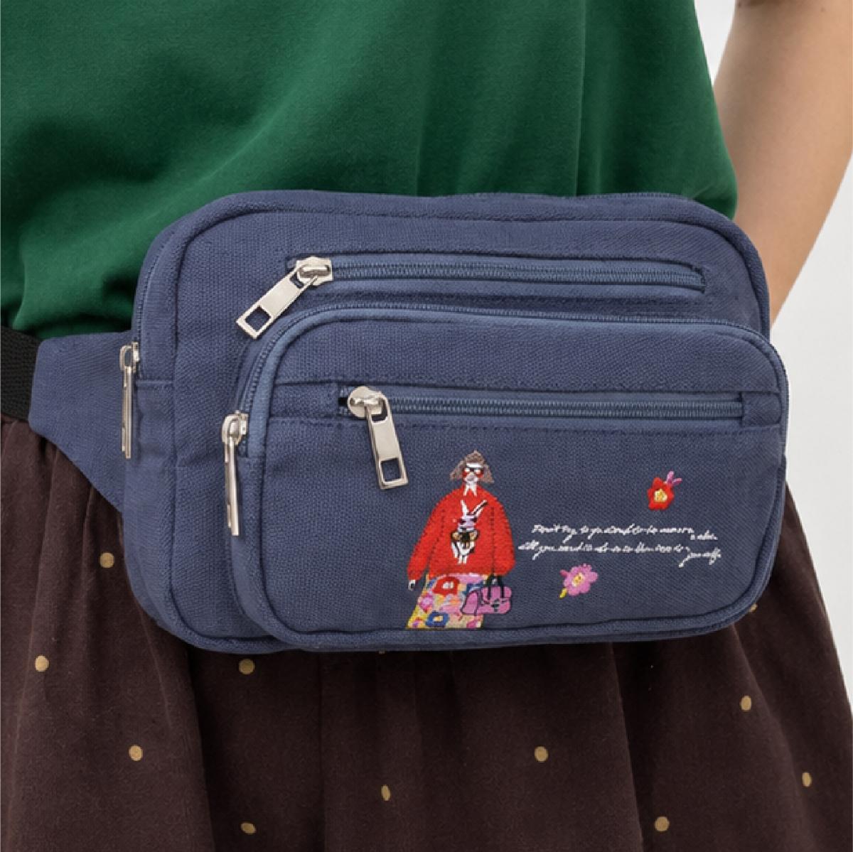 ウエストバッグ 刺繍 大容量 通勤 売れ筋 かわいい 手提げ 手提げバッグ おしゃれ 即納