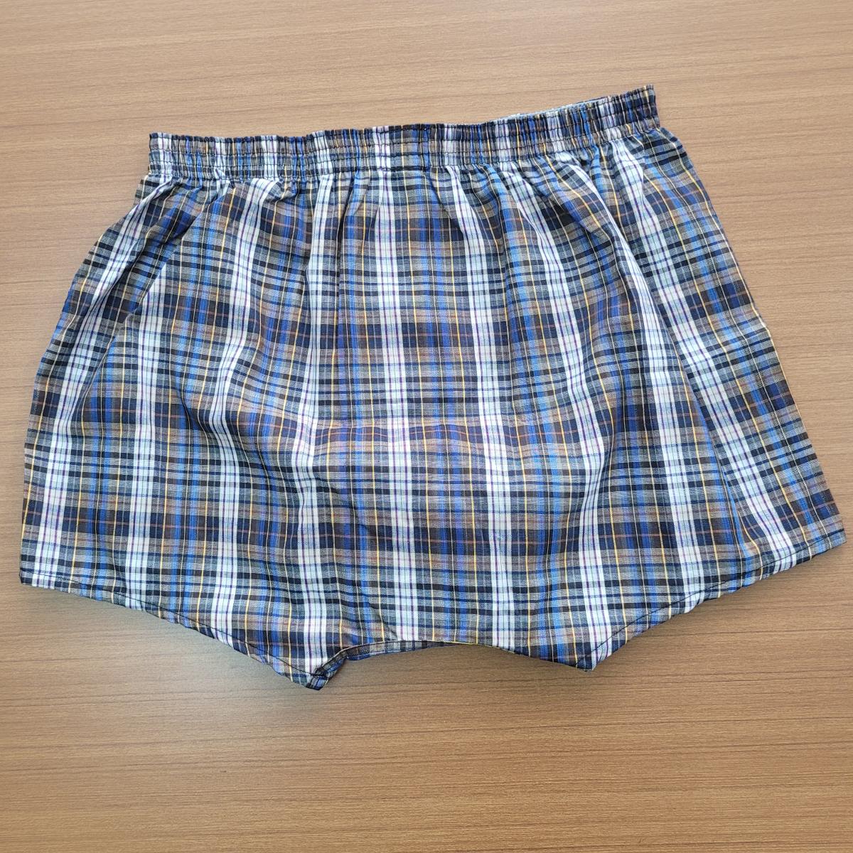 紳士　綿100先染めトランクス　２枚組