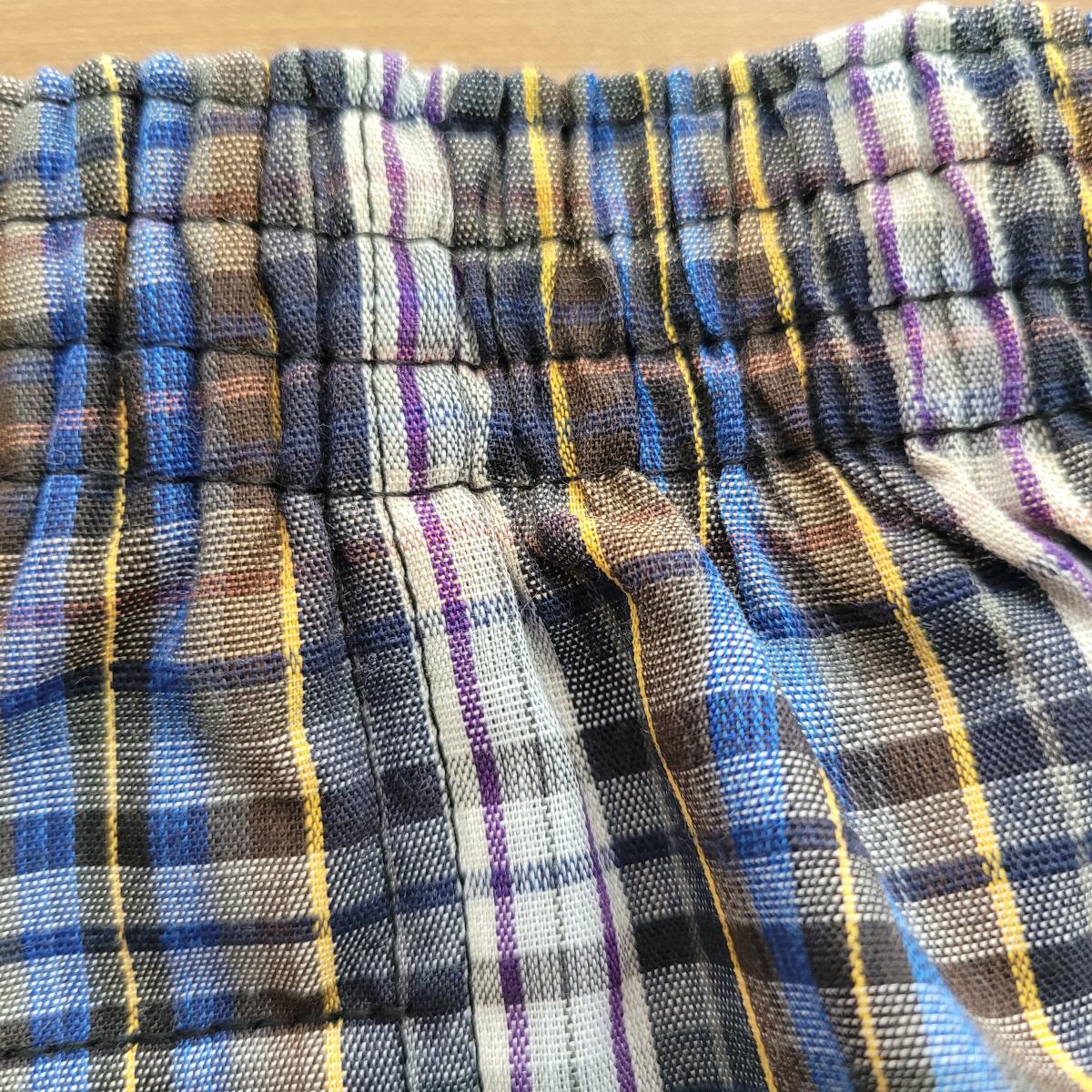 紳士　綿100先染めトランクス　２枚組