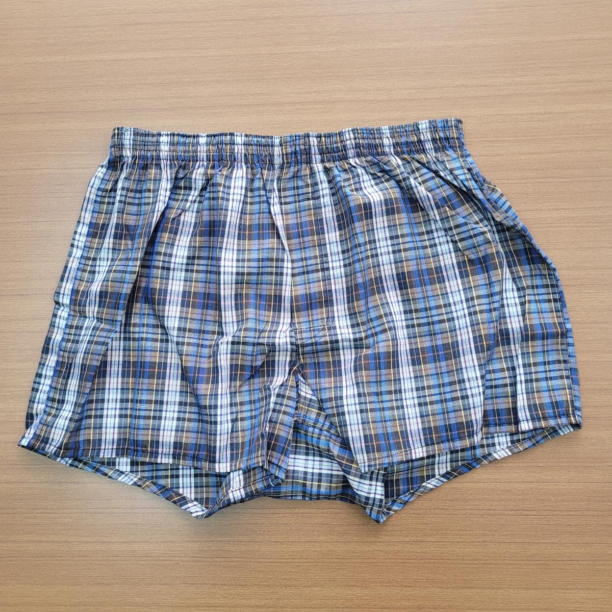 紳士　綿100先染めトランクス　２枚組