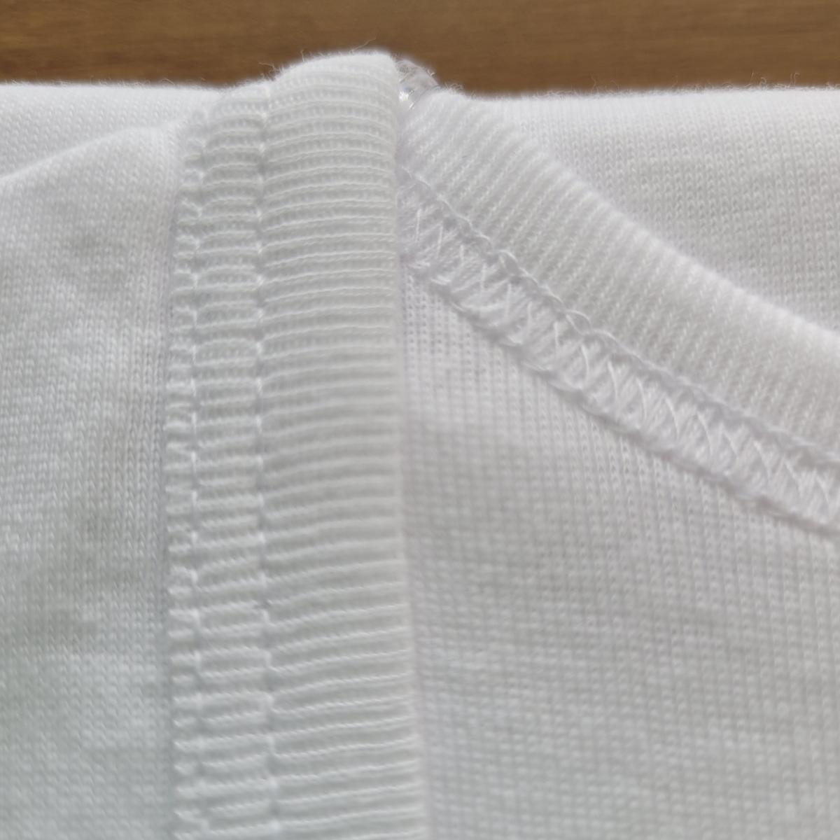 紳士　綿100　半袖U首フライスシャツ　2枚組