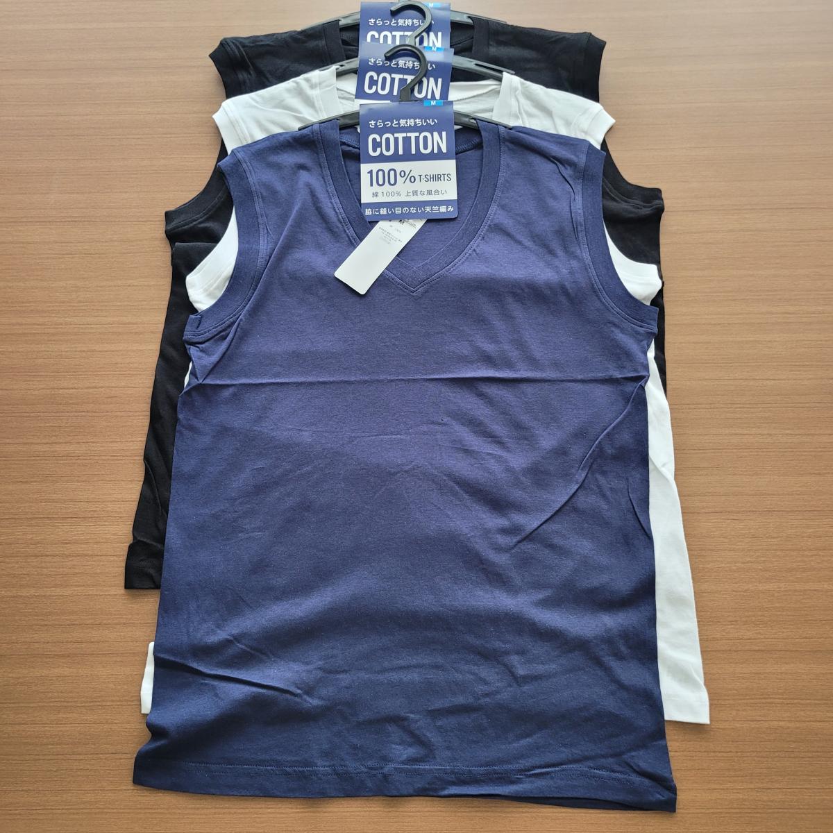 紳士　綿100％　V首サーフ天竺シャツ　オープンハンガー仕様