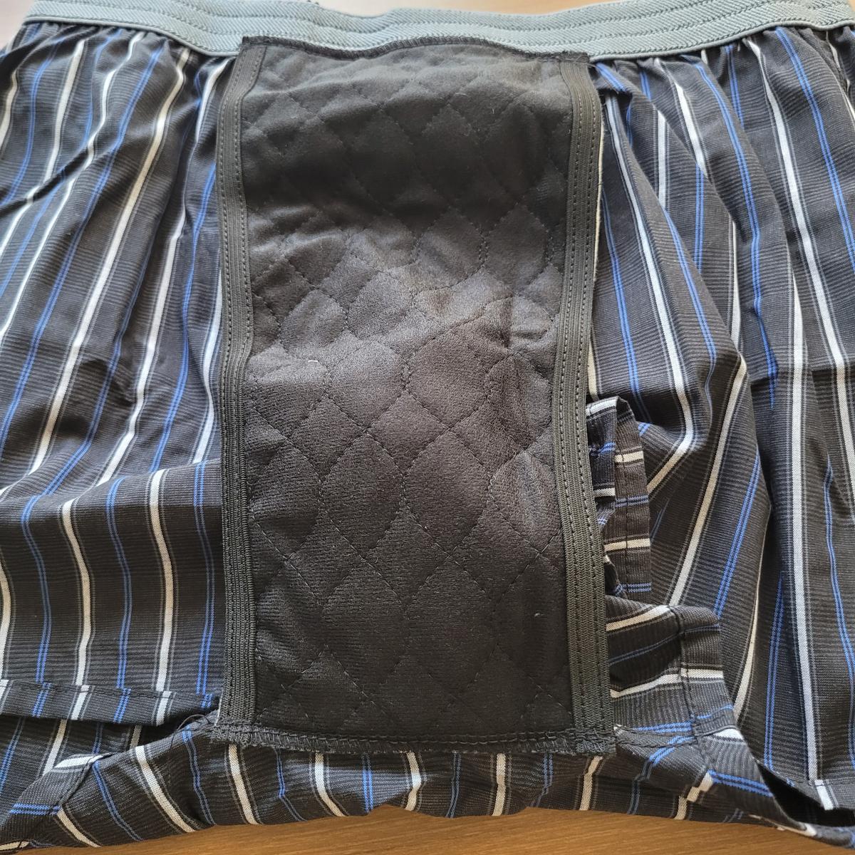 紳士　ちょい漏れ対応先染めトランクス　1枚フック仕様